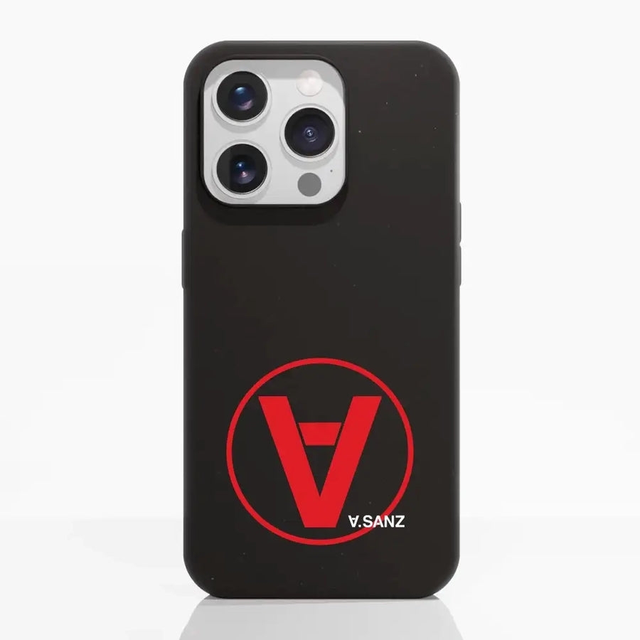 Funda móvil Compostable Oficial Onstage Alejandro Sanz Diseño Logo Rojo Minimal 