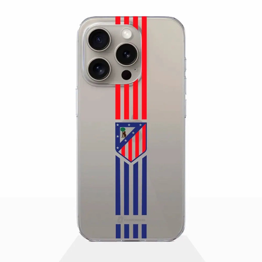 Funda móvil Transparente Oficial Atletico Madrid Escudo con Lineas