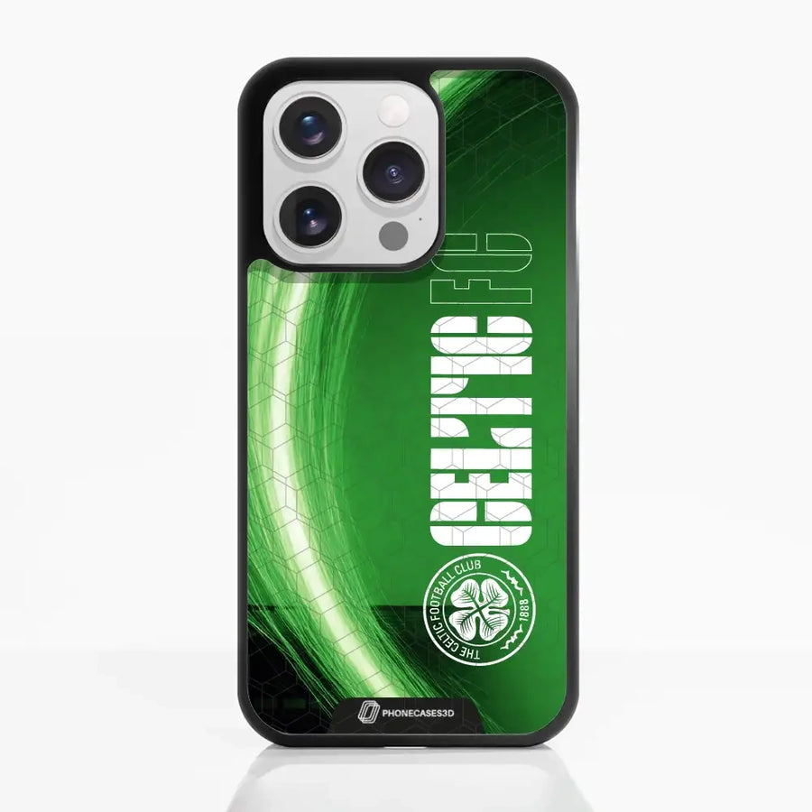 Celtic FC Official 3D Phone Case Design - Green Lightning
