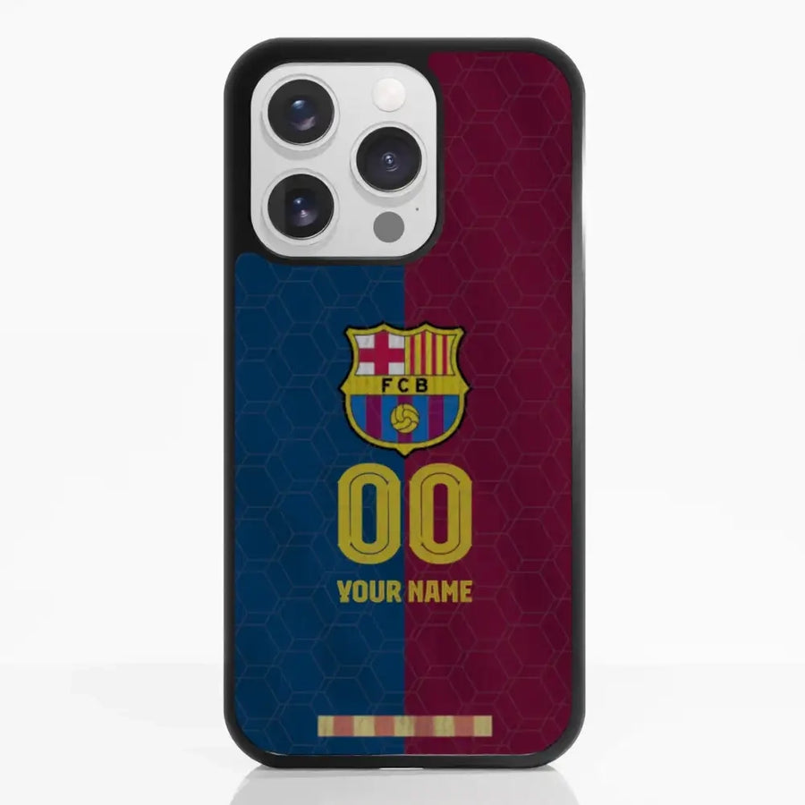 Barcelona FC Official 3D Phone Case Design Name + Number Barcelona FC Official 3D Phone Case Design Name + Number