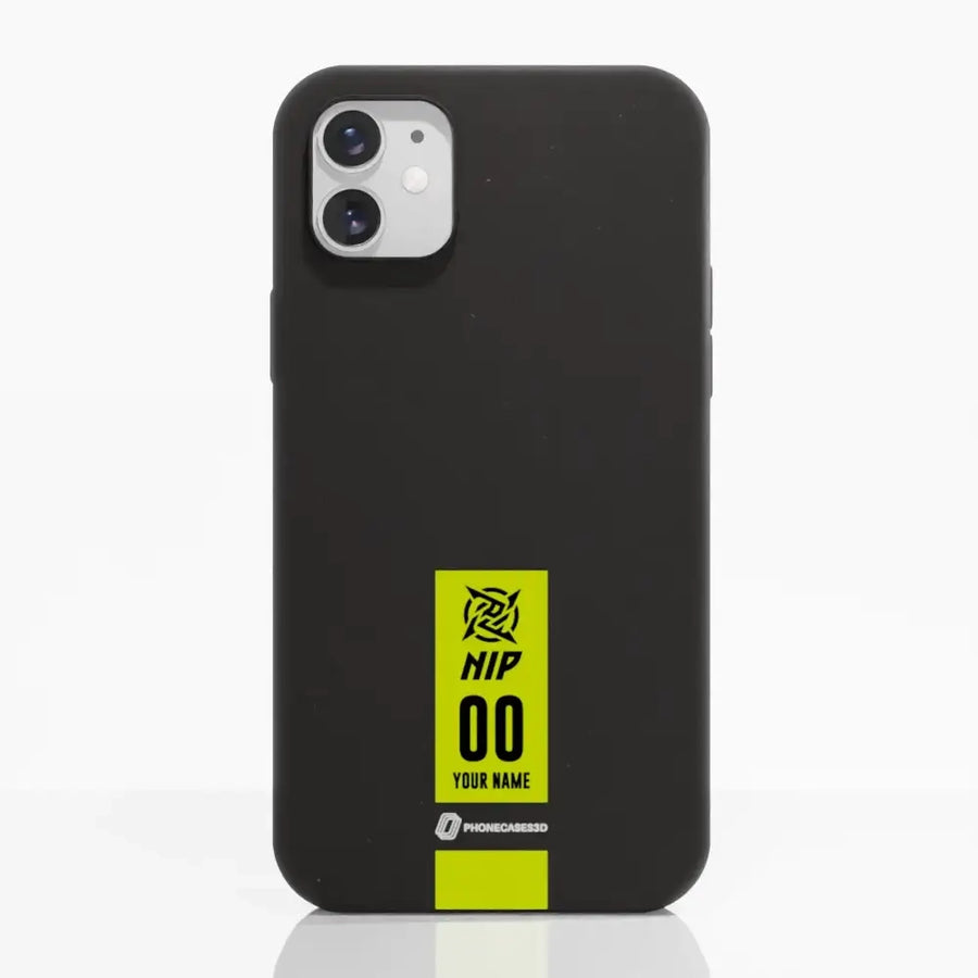Ninjas in Pyjamas Official Compostable Phone Case Gamertag Black Yellow