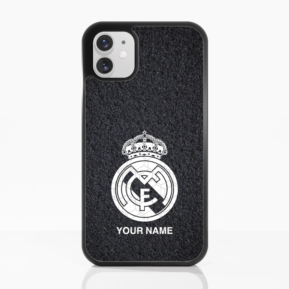 Real Madrid Official 3D Phone Case Design Black background +Name