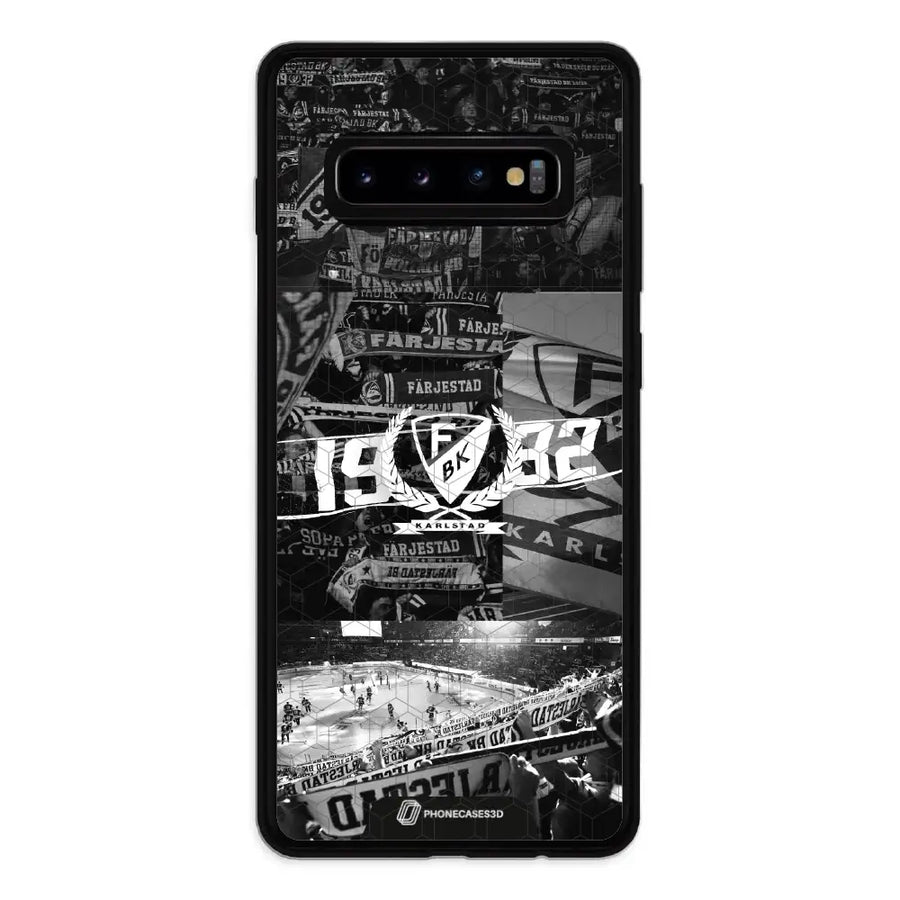 Funda de Teléfono 3D Oficial de Färjestad BK – Diseño Fotográfico en Blanco y Negro