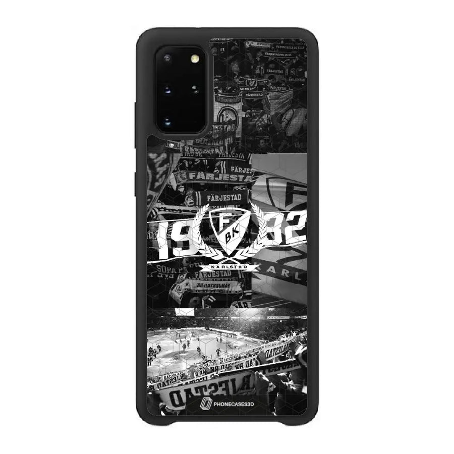 Funda de Teléfono 3D Oficial de Färjestad BK – Diseño Fotográfico en Blanco y Negro