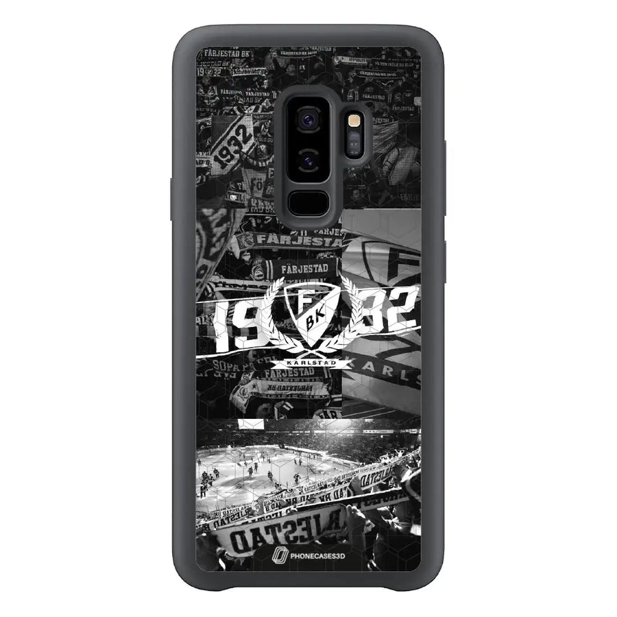 Funda de Teléfono 3D Oficial de Färjestad BK – Diseño Fotográfico en Blanco y Negro