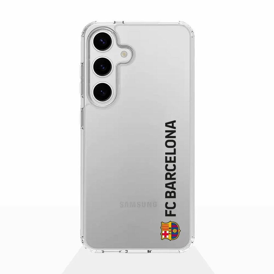 Funda móvil Transparente Oficial FC Barcelona Vertical negro