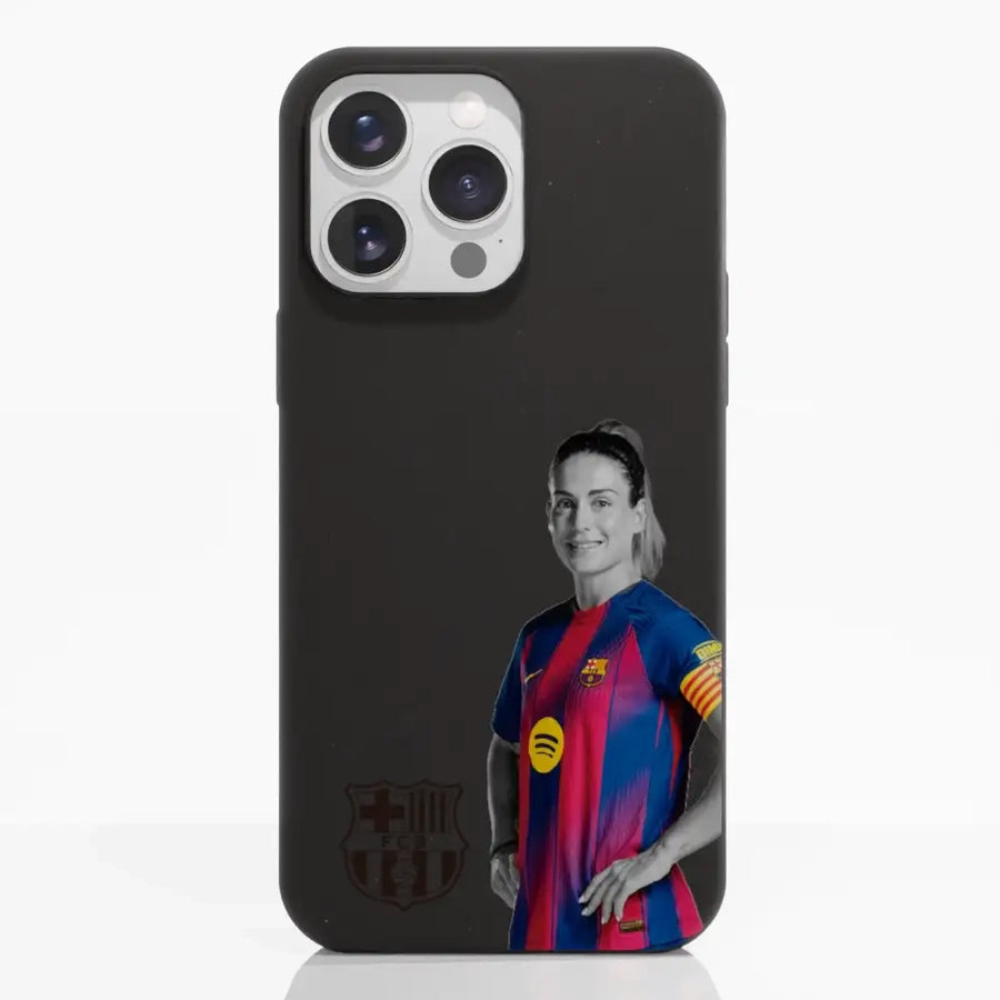 Funda compostable oficial del FC Barcelona con diseño de Alexia