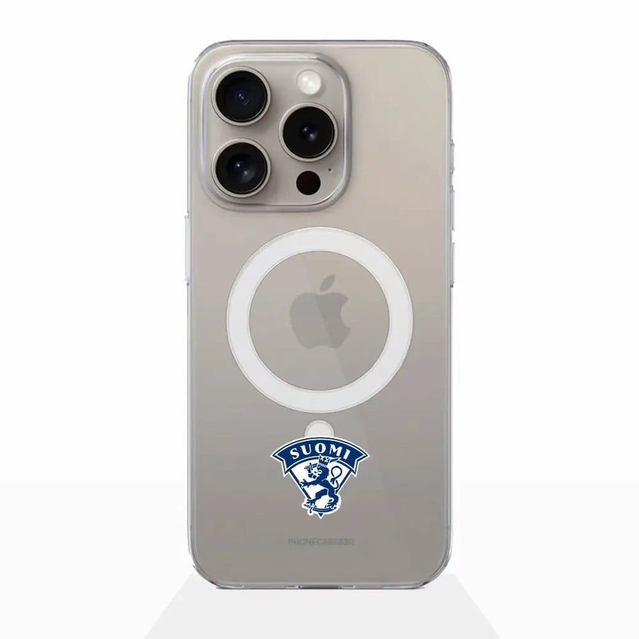 Finnish National Team Official MagSafe Clear Phone Case Bottom Crest