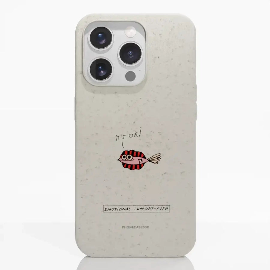 Maja Official White Compostable Phone Case Design Support-Fish