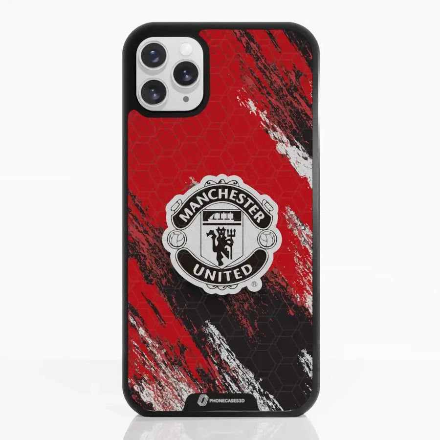 Manchester United Official 3D Phone Case Design Black Shield