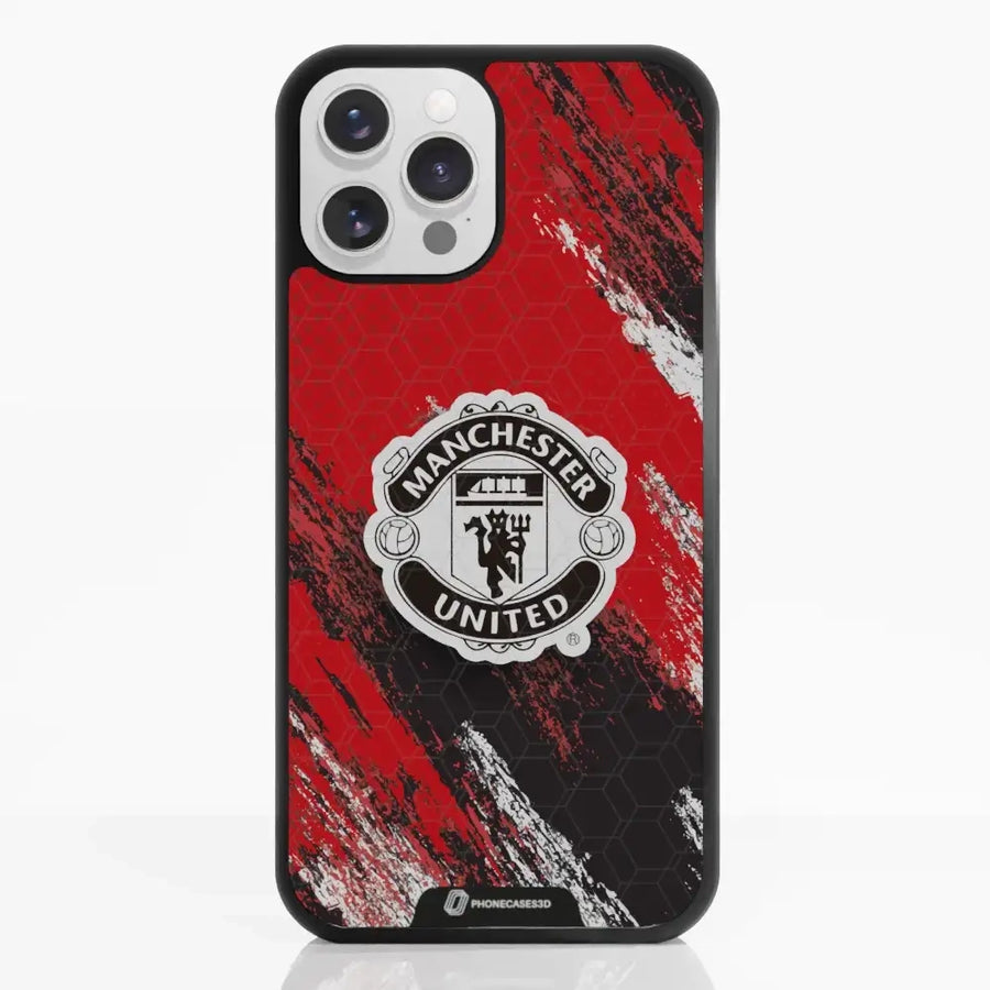 Manchester United Official 3D Phone Case Design Black Shield