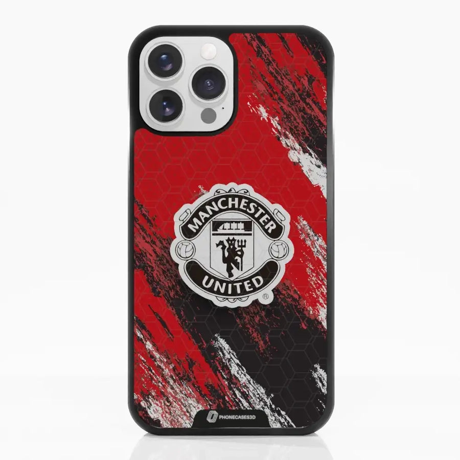 Manchester United Official 3D Phone Case Design Black Shield