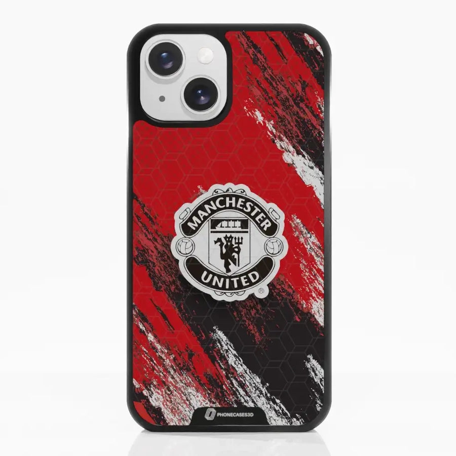 Manchester United Official 3D Phone Case Design black shield