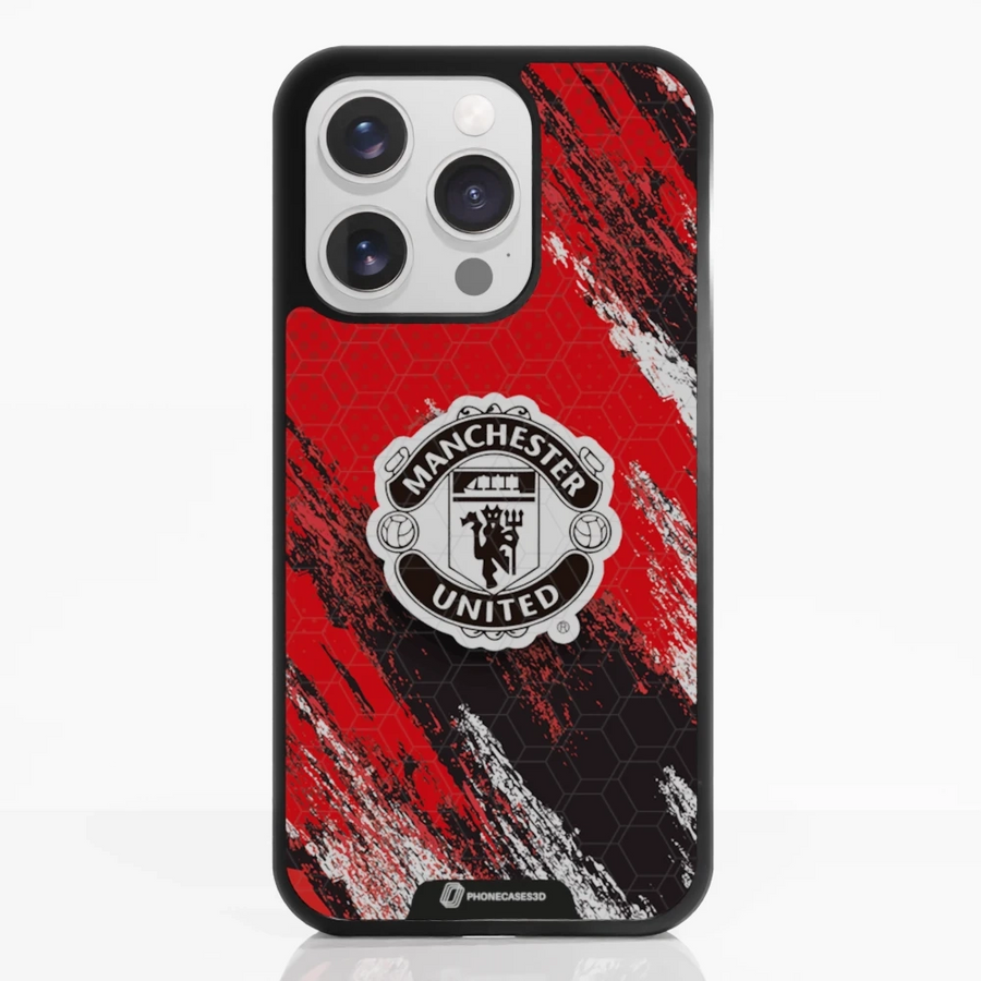 Manchester United Official 3D Phone Case Design Black Shield