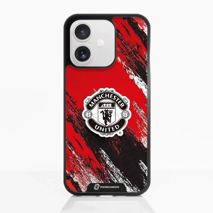 Funda de Teléfono 3D Oficial de Manchester United – Diseño de Escudo Negro