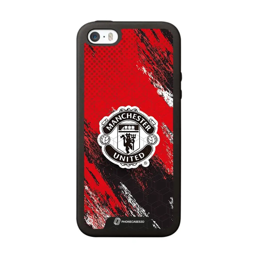 Funda de Teléfono 3D Oficial de Manchester United – Diseño de Escudo Negro