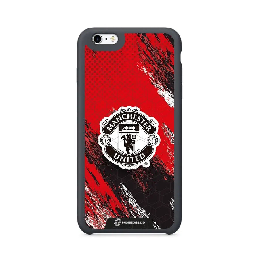 Manchester United Offisielt 3D Mobildeksel – Svart Våpenskjold Design