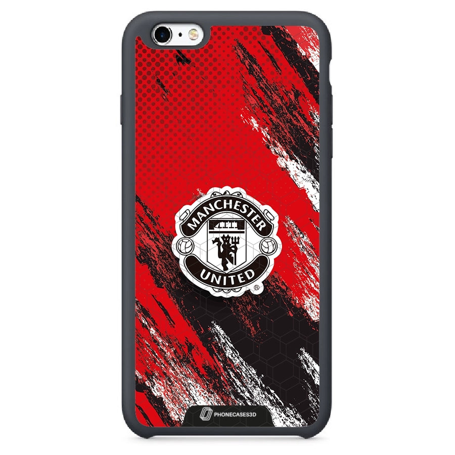 Manchester United Offisielt 3D Mobildeksel – Svart Våpenskjold Design
