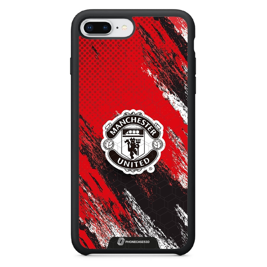 Manchester United Offisielt 3D Mobildeksel – Svart Våpenskjold Design