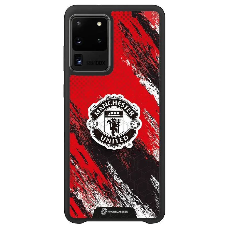 Manchester United Officiellt 3D Mobilskal – Svart Vapenmärke Design