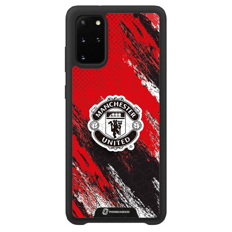 Manchester United Offisielt 3D Mobildeksel – Svart Våpenskjold Design