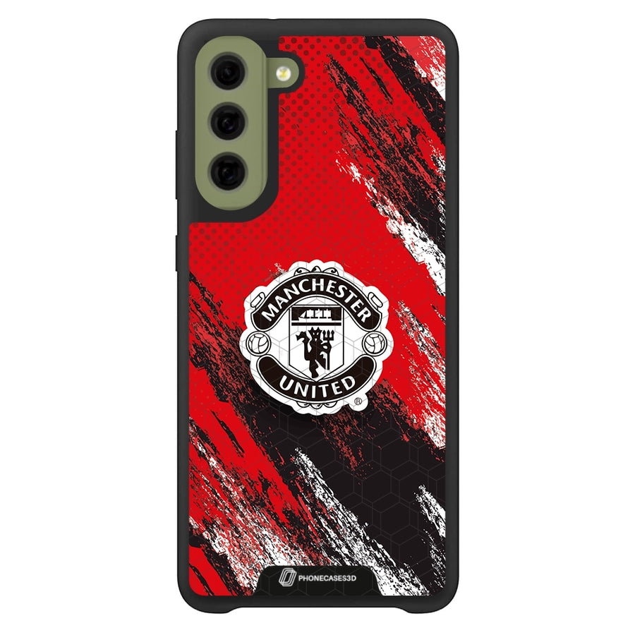 Manchester United Offisielt 3D Mobildeksel – Svart Våpenskjold Design