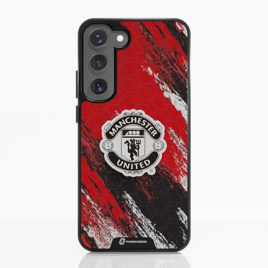 Manchester United Officiellt 3D Mobilskal – Svart Vapenmärke Design
