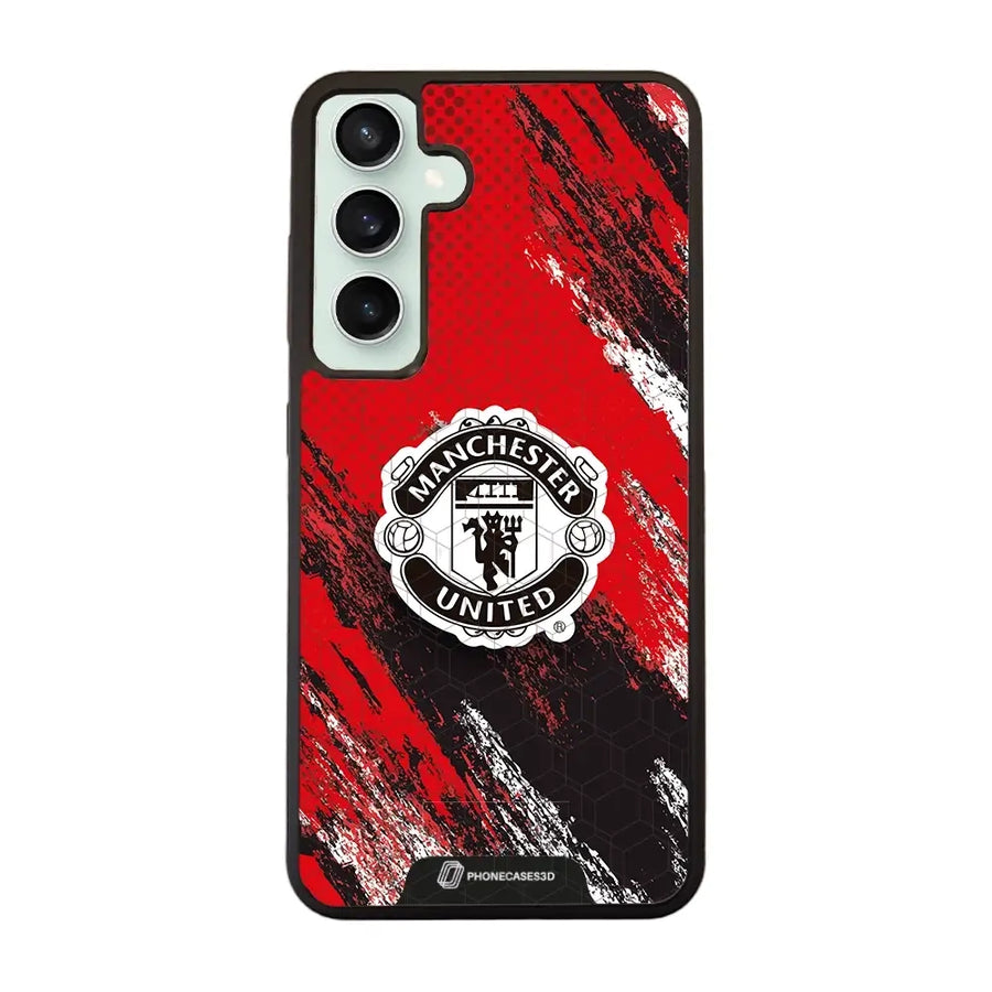 Manchester United Officiellt 3D Mobilskal – Svart Vapenmärke Design