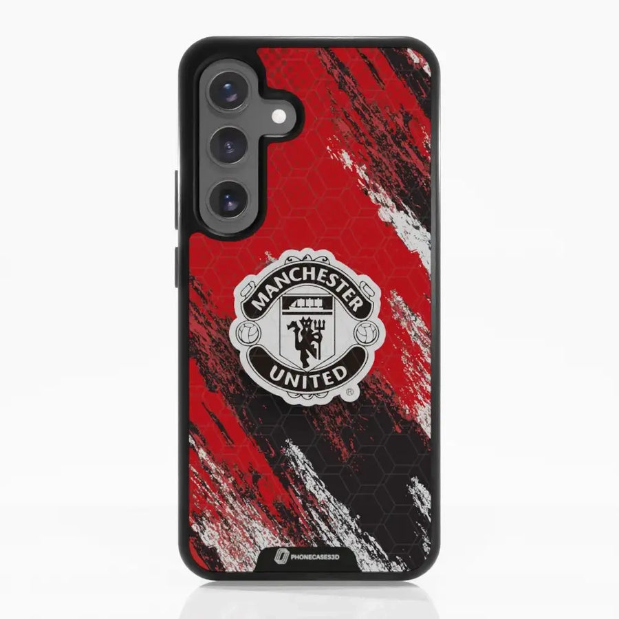 Manchester United Officiellt 3D Mobilskal – Svart Vapenmärke Design
