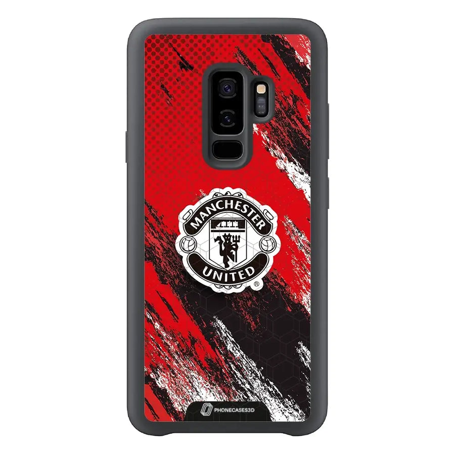 Manchester United Offisielt 3D Mobildeksel – Svart Våpenskjold Design