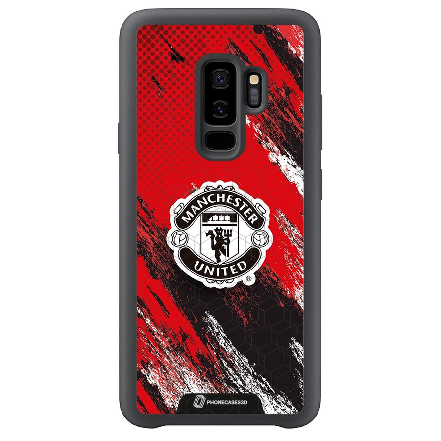 Manchester United Offisielt 3D Mobildeksel – Svart Våpenskjold Design