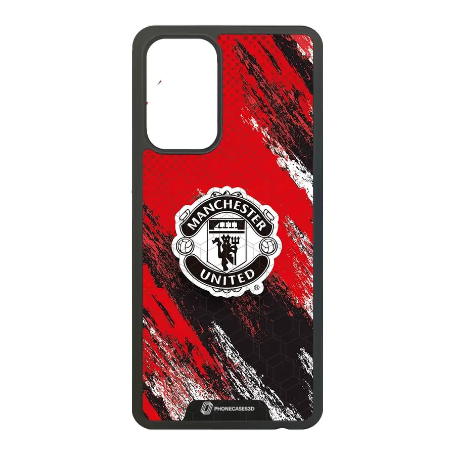 Manchester United Officiellt 3D Mobilskal – Svart Vapenmärke Design