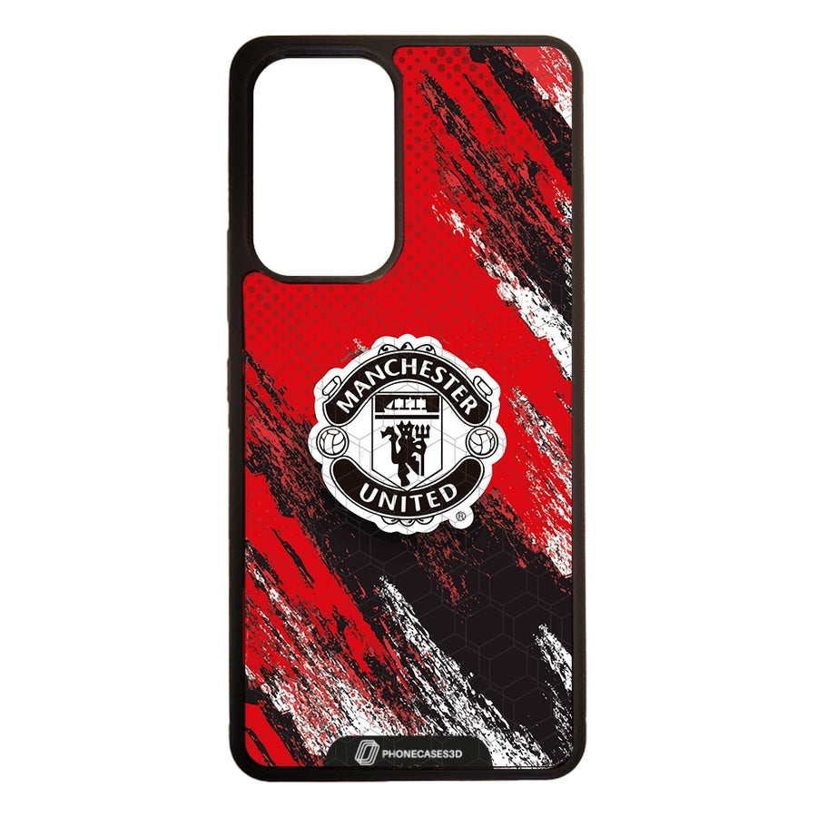 Manchester United Offisielt 3D Mobildeksel – Svart Våpenskjold Design