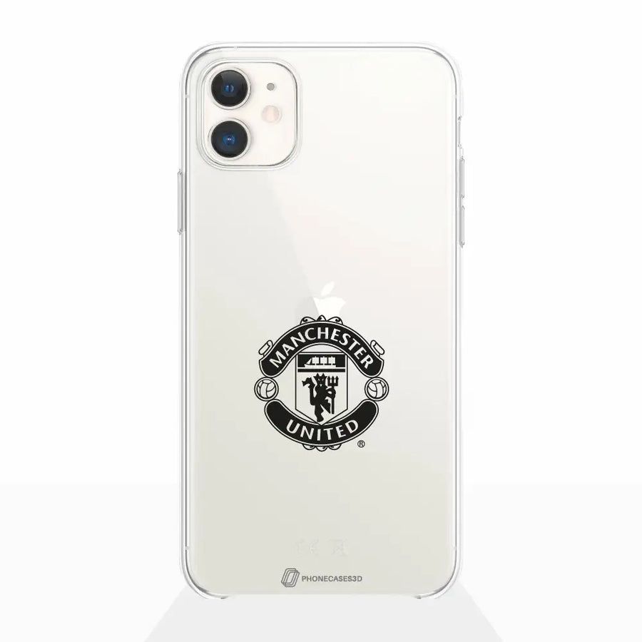 Manchester United Official Clear Phone Case Vertical Black Shield Manchester United Official Clear Phone Case Vertical Black Shield