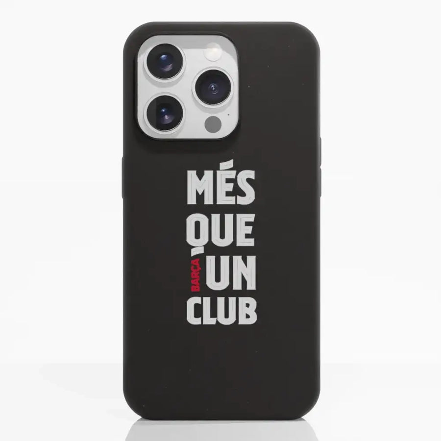 Funda móvil Compostable Oficial FC Barcelona Slogan blanco