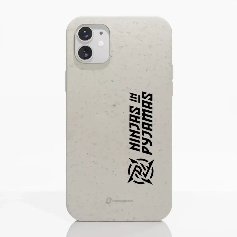 Ninjas in Pyjamas Official Compostable Phone Case Logo Stripe White