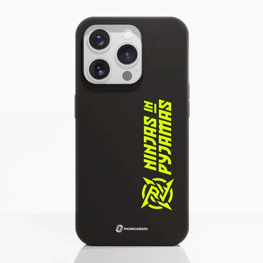 Ninjas in Pyjamas Official Compostable Phone Case Logo Stripe Black Yellow