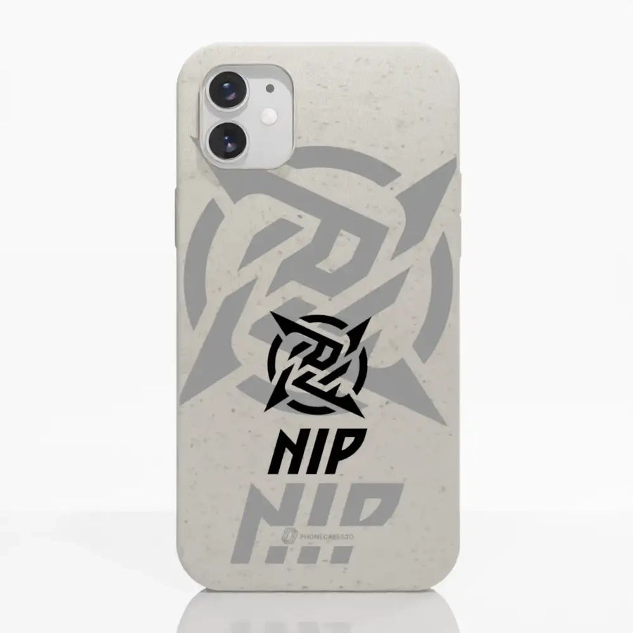 Ninjas in Pyjamas Official Compostable Phone Case Stealth Logo White