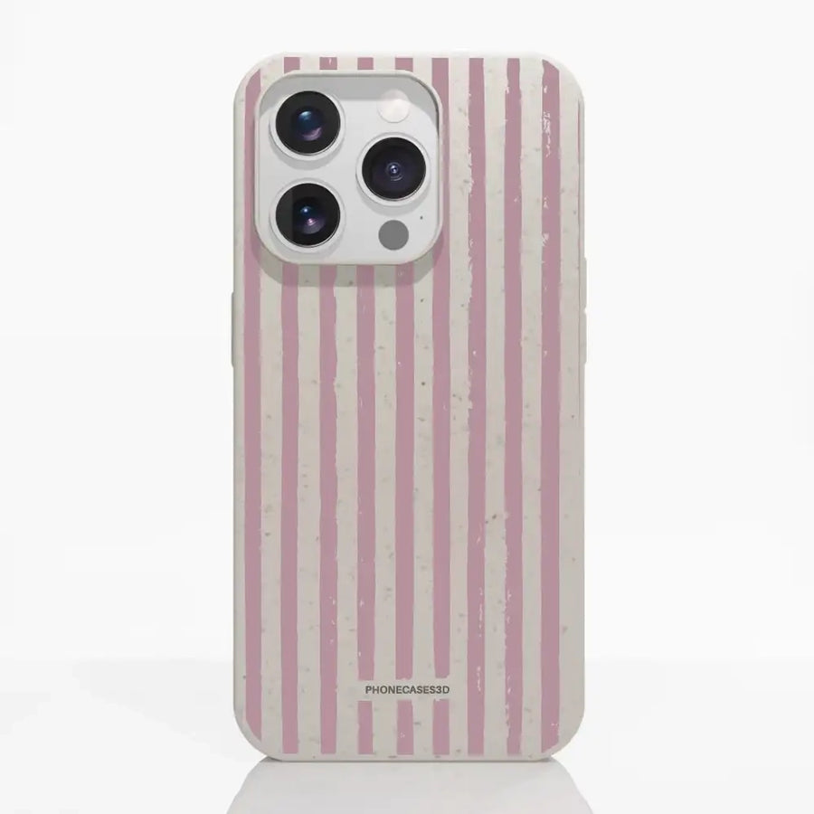 PC3D Compostable Phone Case Design Mauve Lines