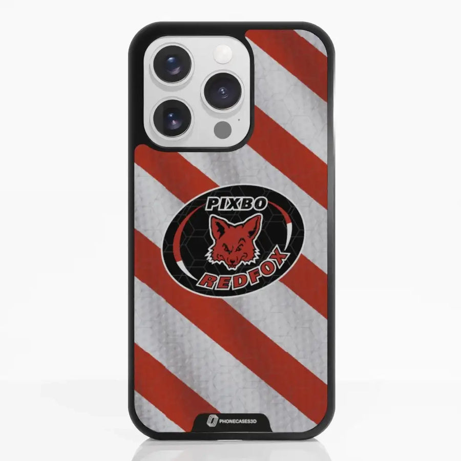 Funda móvil 3D Oficial Pixbo Diseño Rayas Rojas