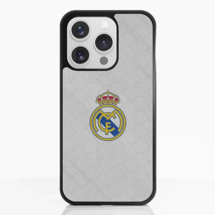Funda de Teléfono 3D Oficial del Real Madrid – Diseño con Fondo Blanco