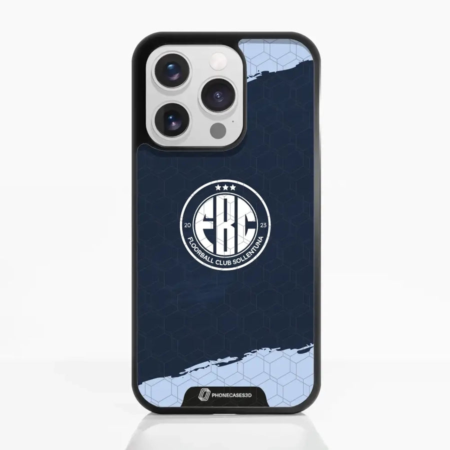 FBC Sollentuna 3D Phone Case Design light blue brush strokes