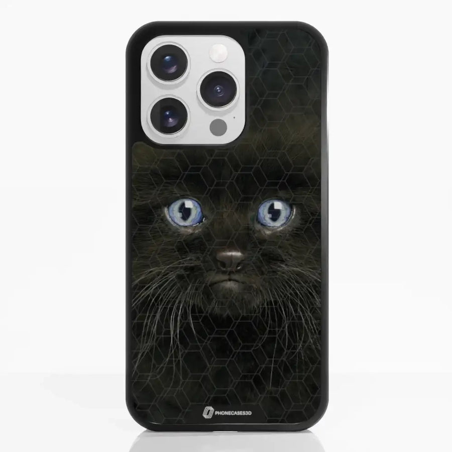 Funda de teléfono 3D oficial Vincent Hie -Diseño Black Kitten