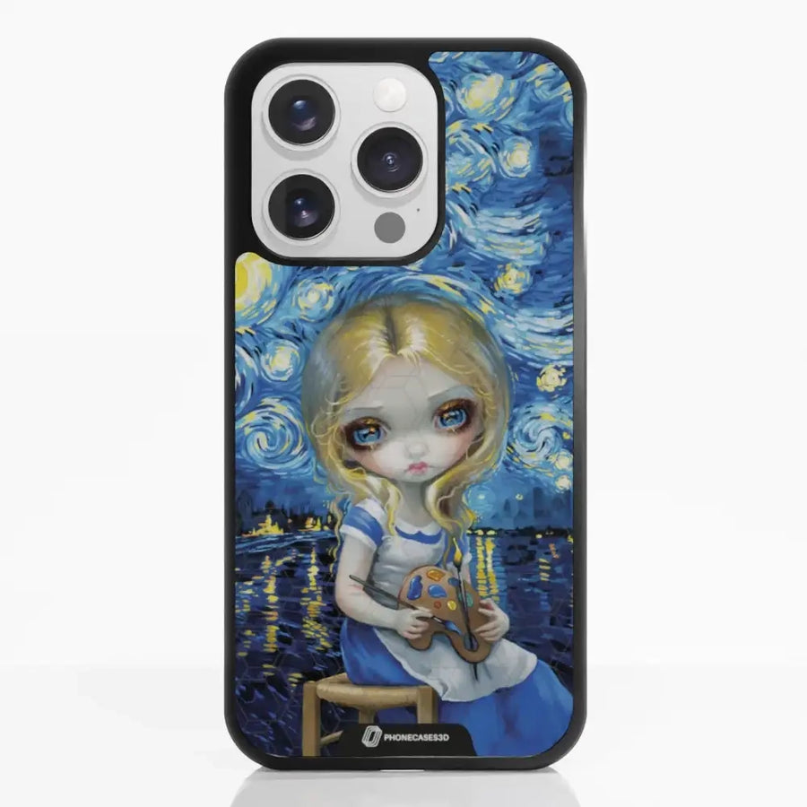 Funda de teléfono 3D oficial Jasmine Becket – Diseño Alice in a Van Gogh Nocturne