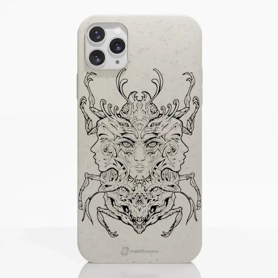 Visions Official Compostable Phone Case black and white